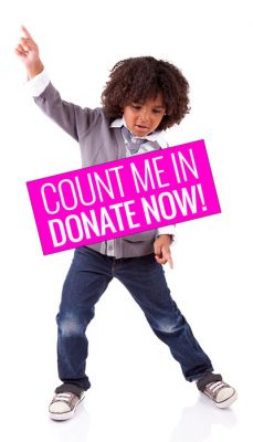 Pink donate button